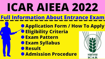 All About ICAR AIEEA 2022: Notification, Dates, Application, Eligibility, Pattern, Syllabus