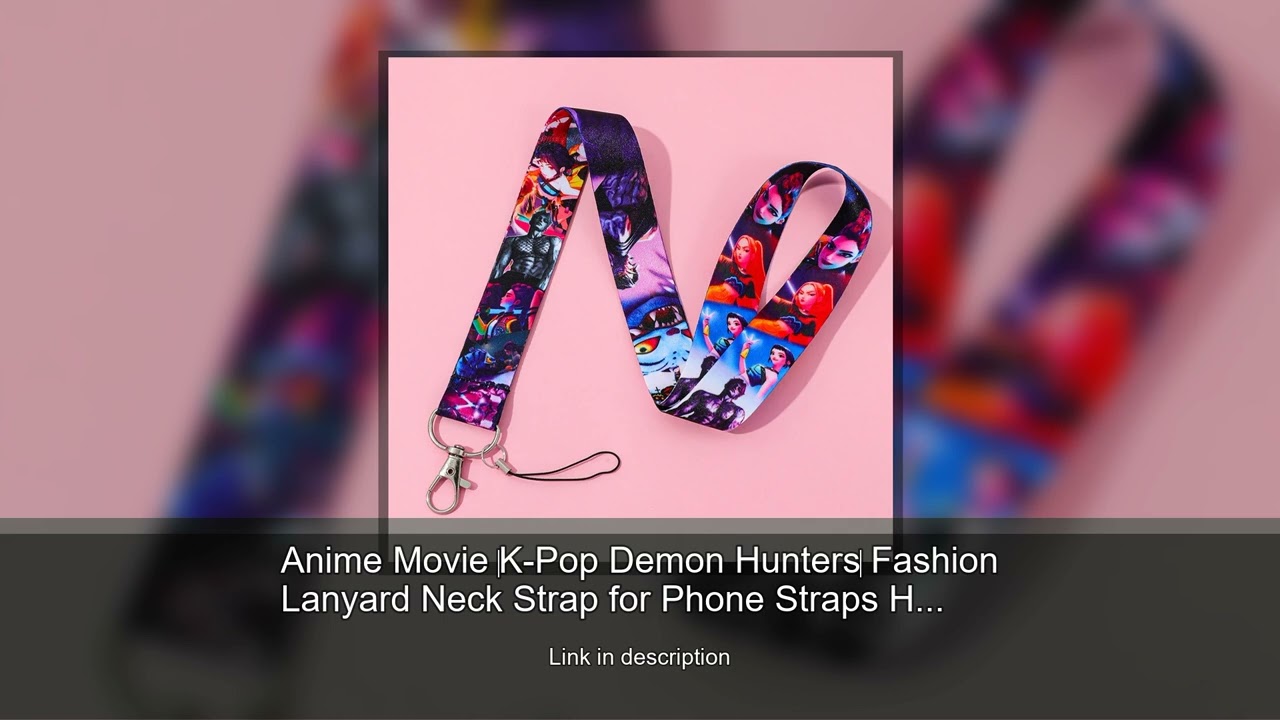 Anime Movie ‌K-Pop Demon Hunters‌ Fashion Lanyard Neck Strap for Phone Straps Hang Rope Key Rin