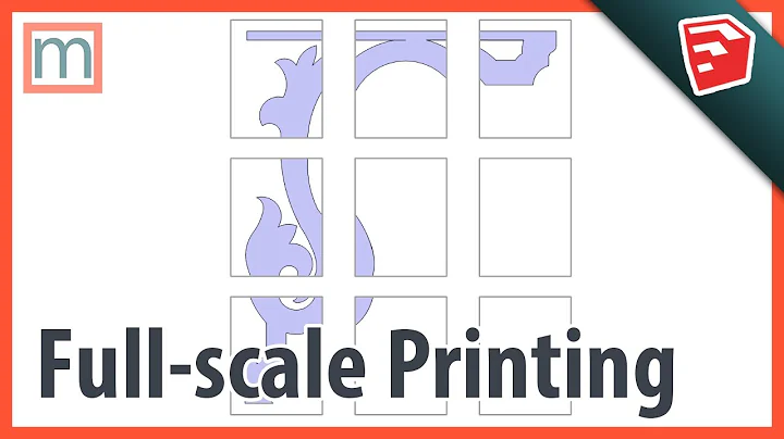 Full Scale 1:1 Printing from SketchUp | Multi-page output