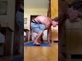 Dhanadsanadonator pose gokul yoga shorts calisthenics handbalance workout yoga