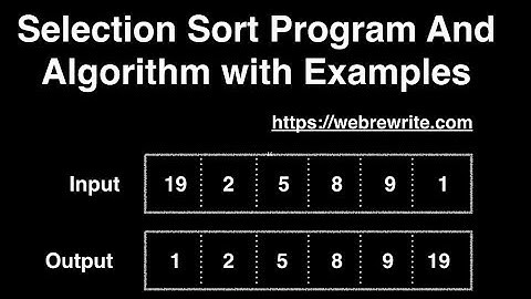 Selection Sort Program and Algorithm Explained with Examples