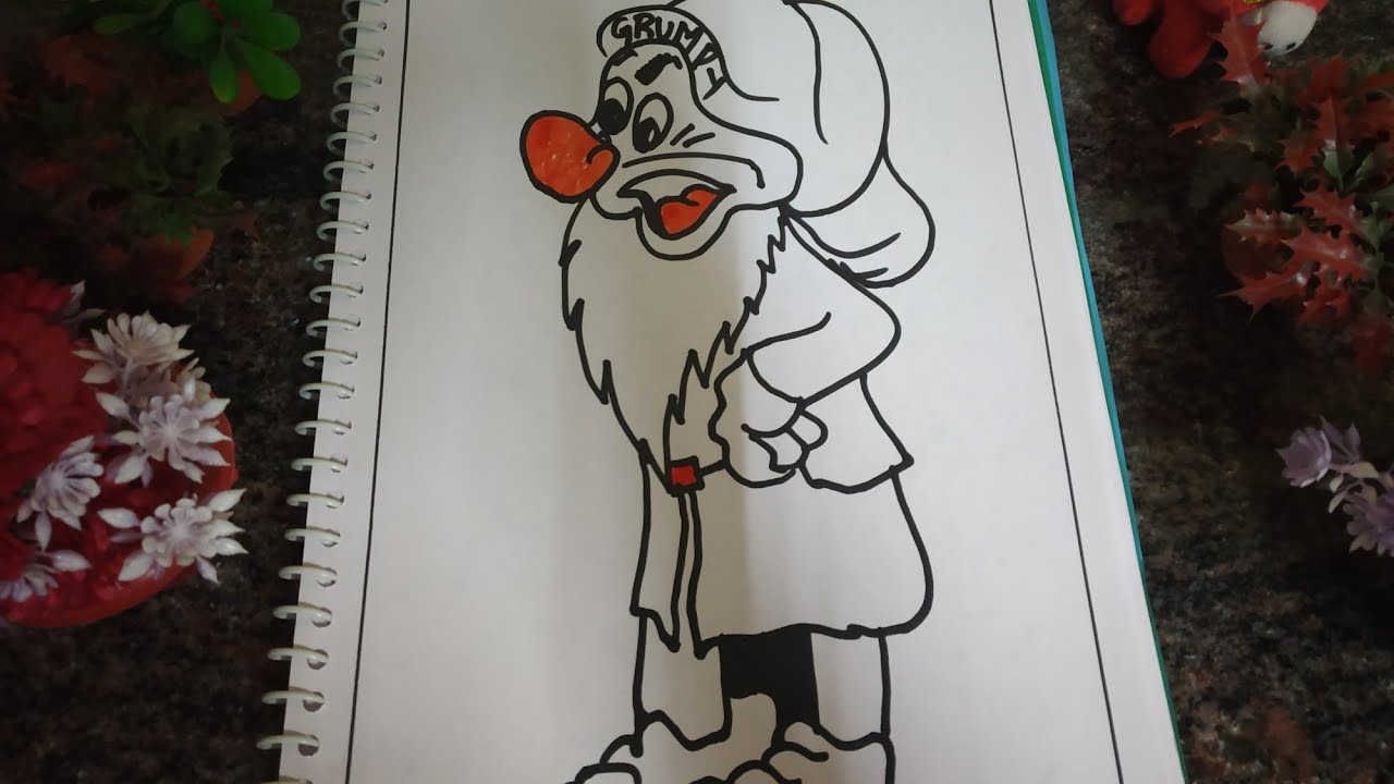 Grummpy  from 7 dwarf's free hand drawing.... KBL ARTS AND CRAFTS