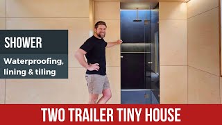 Ep. 35 - Waterproofing, lining and tiling my shower - Tiny House Build Update