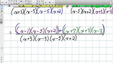 Adding and Subtracting Rational Expressions (Grade 12 College Technology Lesson 2.7)