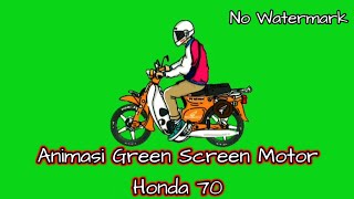 Animasi Green Screen Motor Berjalan | Animasi Story Wa | Animasi Motor Honda 70 | mentahan animasi