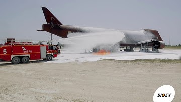 BIOEX ECOPOL A foam concentrate on aircraft fires at C2FPA training center