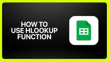 How To Use HLOOKUP Function In Google Sheets 2025! Tutorial