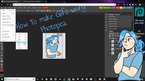 How to make gifs and add them to a still image on Photopea