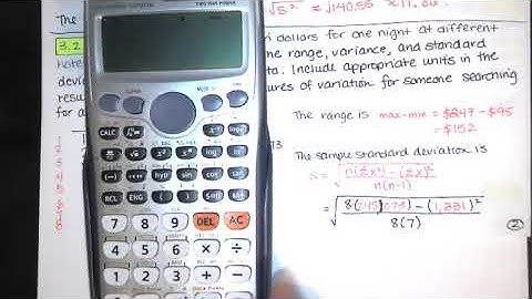 Problem 3.2.8 - Compute range, sample standard deviation, and sample variance. - Statistics HW Help