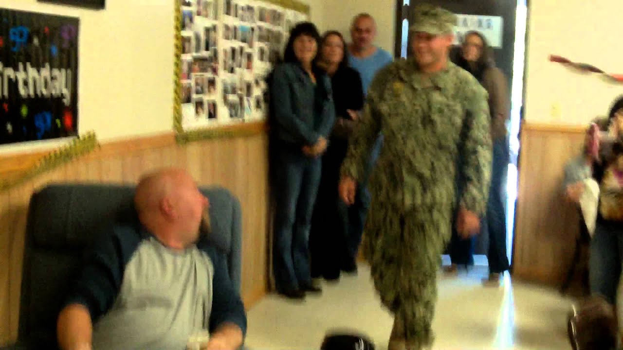 sailor surprises father for 50th birthday