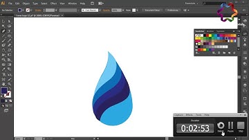 Water Drop Logo Design Tutorial   Circular Logo   Adobe illustrator Tutorial   Simple Logo