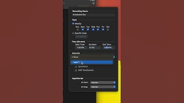 MovieRecorder Schedule