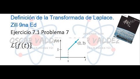 Exercises 7.1 Problem 7 Dennis G. ZILL ED 9th Ed. Laplace Transform
