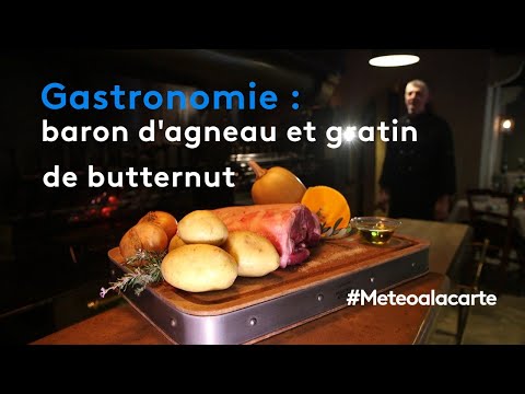 gastronomie-:-baron-d'agneau-et-gratin-de-butternut---météo-à-la-carte
