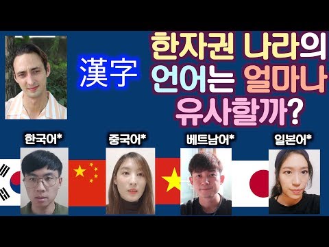 한자권 나라의 언어는 얼마나 유사할까? - *한국어,베트남어,중국어,일본어