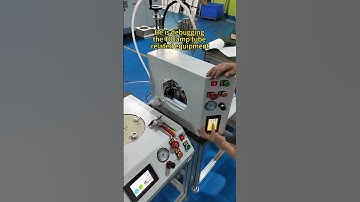 He is debugging the T8 lamp tube related equipment.