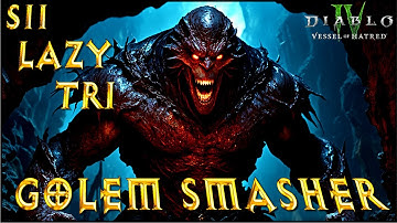 S11 LAZY TRI GOLEM SMASHER Starter Summoner Necromancer Build Diablo 4 VoH