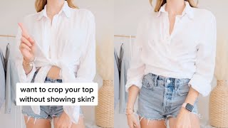 How To Crop Your Button Down! #Shorts