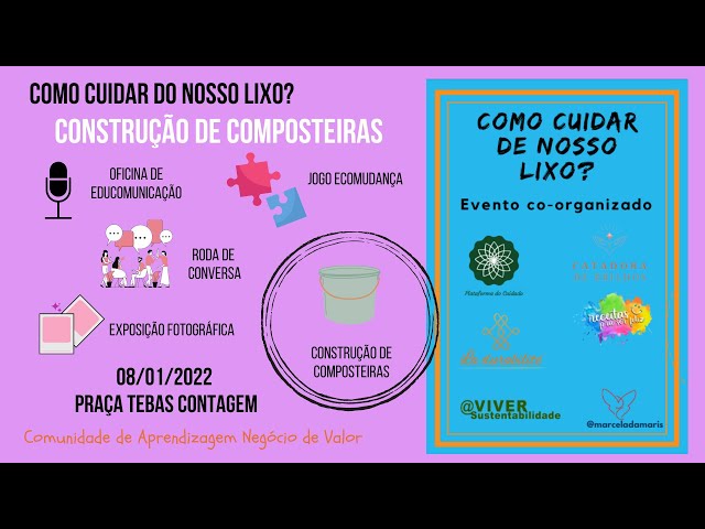 😊 Oficina de Composteira - Vamos cuidar do nosso lixo?