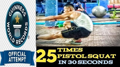 MOST PISTOL SQUAT IN THE INTERNET IN 30 SECONDS. WORLD RECORD 2022🔥🔥🔥