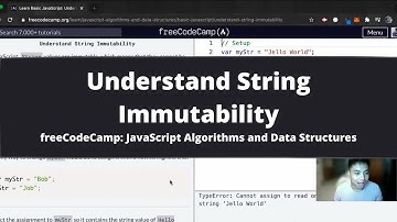 Understand String Immutability (Basic JavaScript) freeCodeCamp tutorial