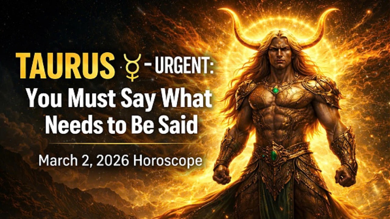 TAURUS ♉ — URGENT You Must Say What Needs to Be Said  March 2, 2026 Horoscope