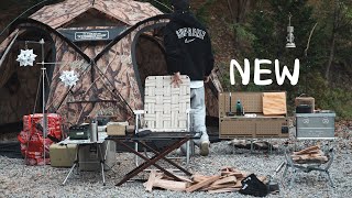 Camping vlog. Forest camping. Cooking with firewood. New item. ASMR