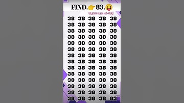 Find 👉 83 🤔 odd number puzzle 🧩 iq test 🧠 #quiz #paheliyangk #challenge #numberpuzzles