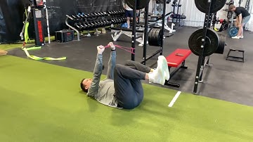 Supine T-Spine Rotation w/ Band Hold
