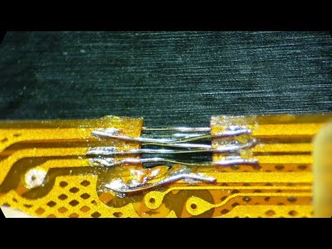 Восстановление шлейфа под микроскопом