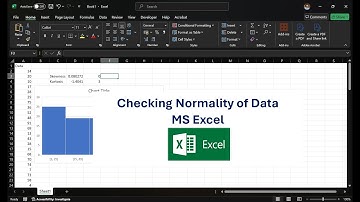 Normality Check | Data | MS Excel | Histogram | Skewness & Kurtosis