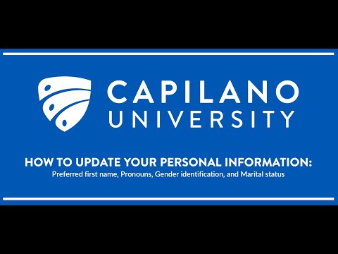How to Update Your Personal Details at CapU