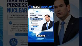 🚨U.S. Secretary of State Marco Rubio says Iran will not be allowed to possess a nuclear weapon.