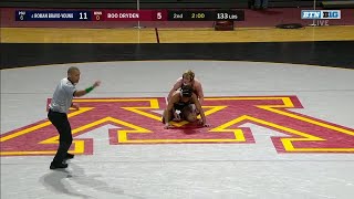 133 LBS: #4 Roman Bravo-Young (Penn State) vs. Boo Dryden (Minnesota) | 2020 B1G Wrestling