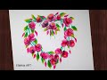 🌹Valentine Special I Roses Heart Wreath Painting for Beginners I How to use Angle Brush I Art Ideas