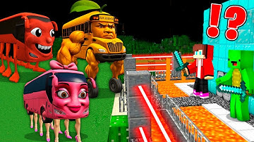 PARK RENG BUS IRENG vs Security House in Minecraft ! JJ and Mikey Maizen