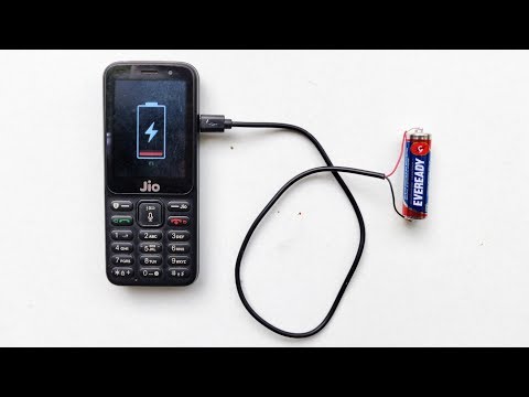 Eveready सेल से Jio Phone चार्ज किया !! Charging Jio Mobile Phone Using Eveready Battery