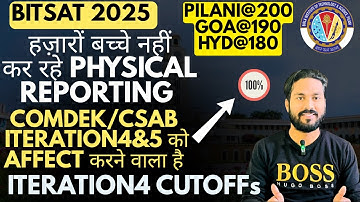 ✅🔥BITSAT 2025 Iteration4&5 Branch Wise Cutoff After iteration3!Will bits2025 cutoff Drop?#bitsat2025