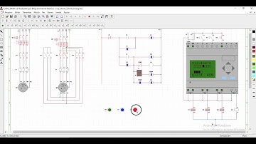 Partida direta e estrela-triangulo de motores através de CLP no CADeSIMU - Linguagem Ladder