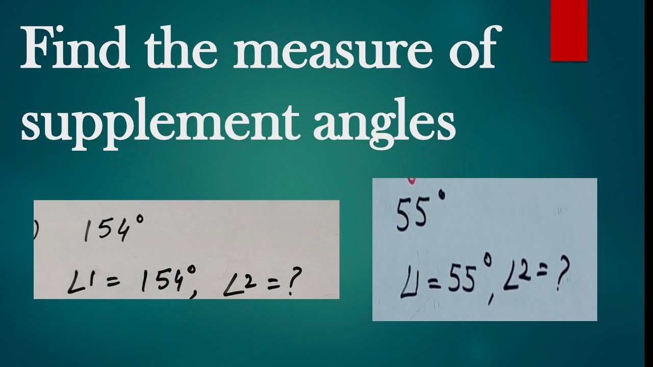 Find The Supplement Of An Angle Find the measure of supplement angle? Find other supplement angle