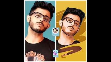 Vector cartoon art In android /face photo effect/using photo lab/pics art/just 10 second