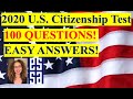 2020 - 100 Questions for U.S. Citizenship!