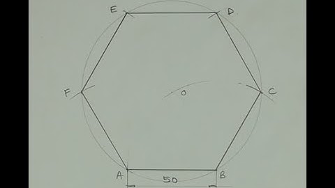 How to draw a hexagon when side is given - Engineering drawing - Technical drawing