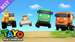 Wheels On The Strong Heavy Vehicles | Tayo Best Song | Heavy Vehicles Song | Tayo The Little Bus