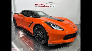 2019 Corvette Coupe 1LT Auto Black GM Motorsport Wheels Skirts in Sebring Orange Tintcoat/Jet Black