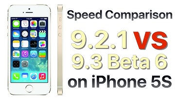 iPhone 5S iOS 9.2.1 vs iOS 9.3 Beta 6 / Public Beta 6 Build #13E5231a Speed Comparison