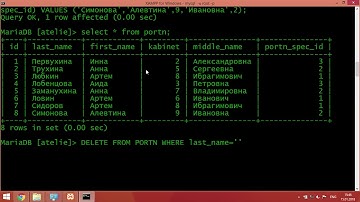 Операторы манипулирования данными Insert, Update, Delete