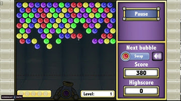 playing bubble shooter on html5 game
