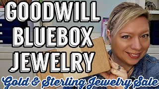 Goodwill Bluebox 5lb Jewelry Jar Unboxing I 14k GOLD & 925 STERLING SILVER Jewelry Sale! #jewelryjar