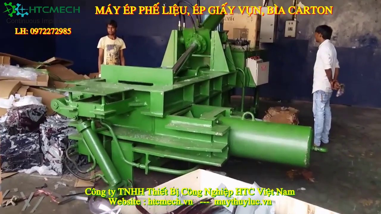 Máy ép phế liệu, ép giấy vụn, ép bìa carton Máy ép phế liệu, ép giấy vụn, ép bìa carton #1